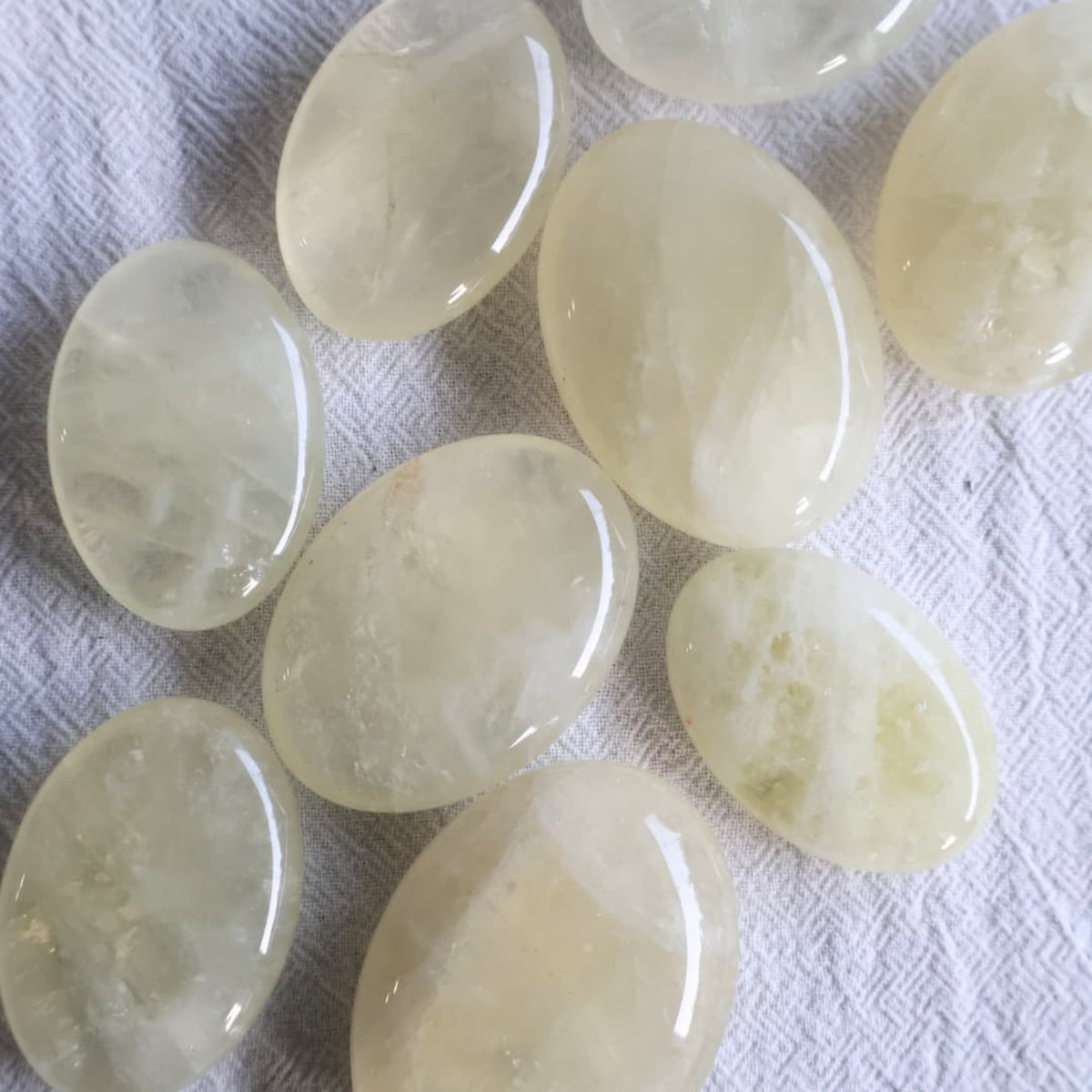Polished Citrine crystal palm stone, intuitively chosen.