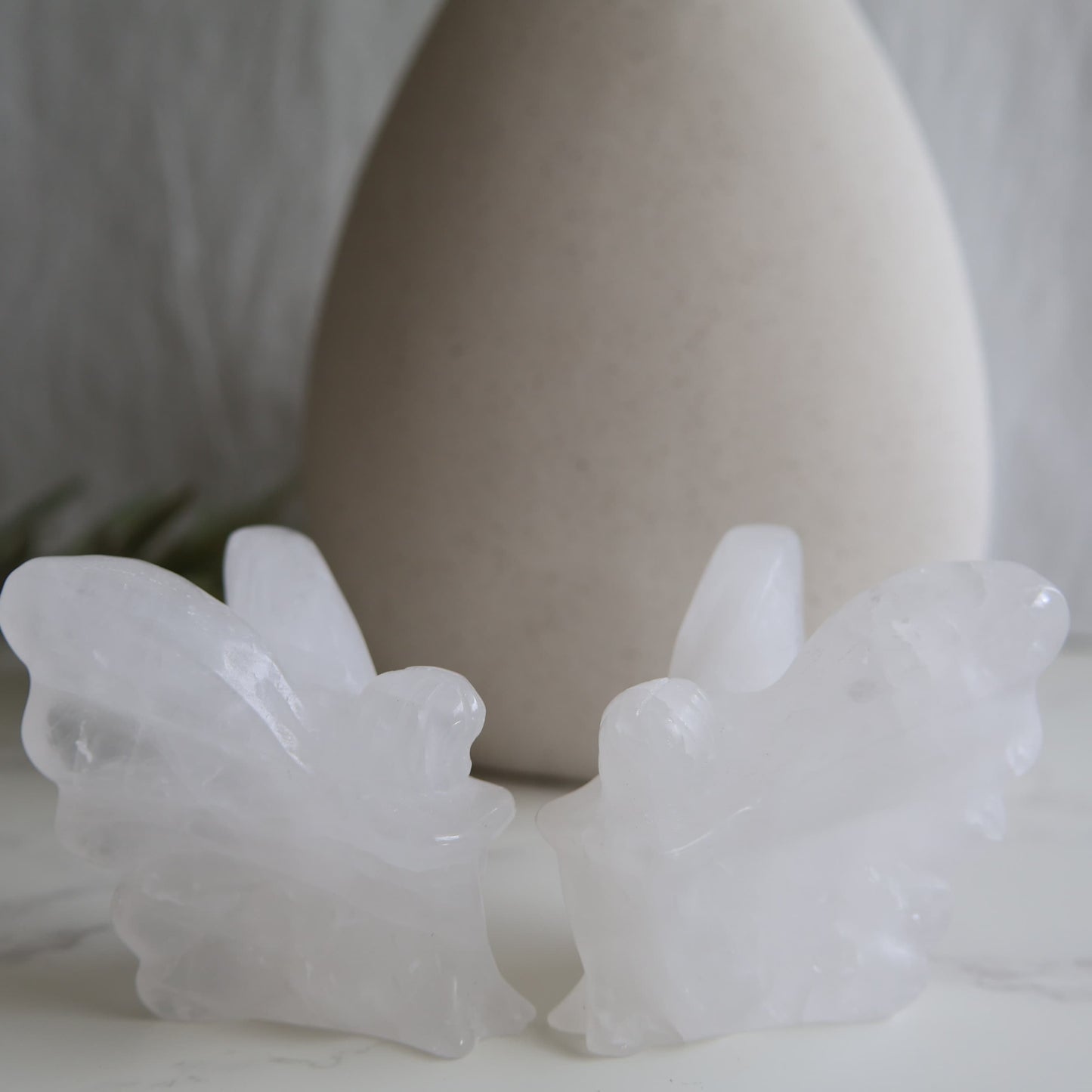 large crystal fairy carving clear quartz or rose quartz 5cm tall pink or clear crystal figurine