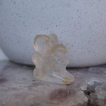 clear quartz mini fairy carving natural crystal