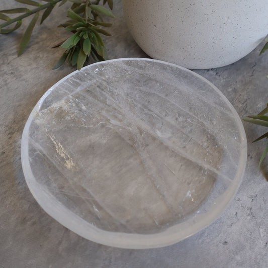 Clear Quartz | Round Tray