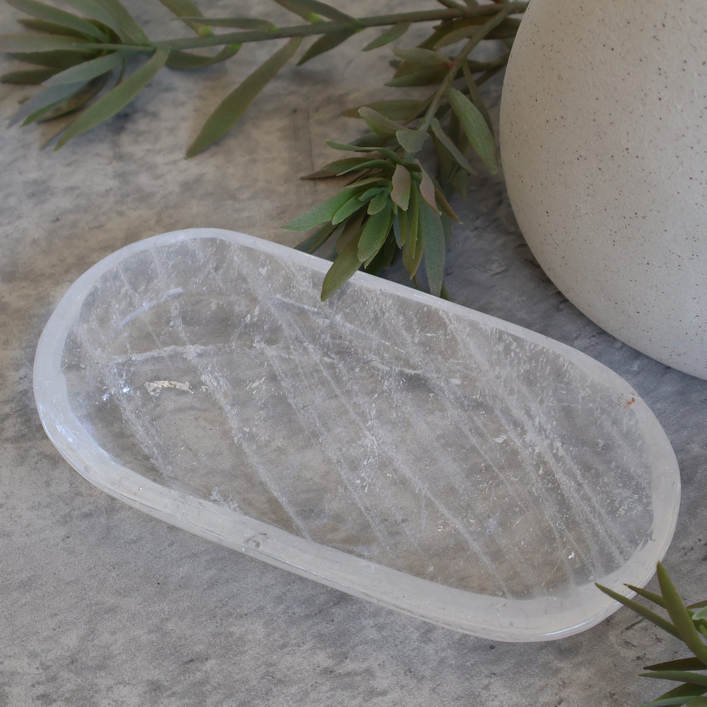 Clear Quartz | Oblong Tray