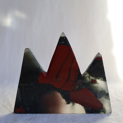 Crystal mountain carving available in Dream Amethyst, African Bloodstone and Fluorite