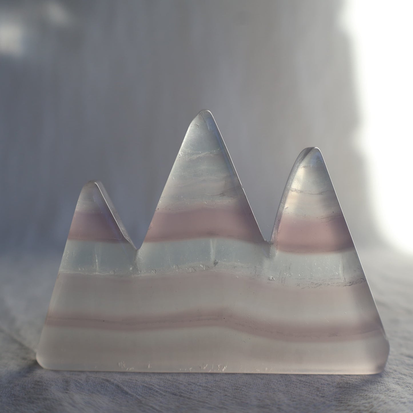 Crystal mountain carving available in Dream Amethyst, African Bloodstone and Fluorite