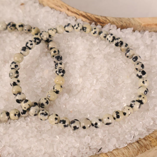 Dalmatian Jasper Healing Natural Crystal Bracelet
