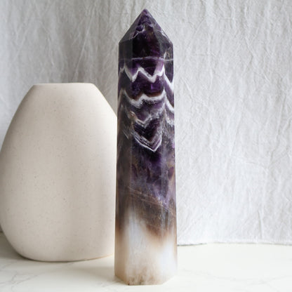 amethyst tower for calm sleep and grounding