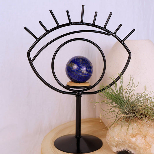 eye design sphere stand holder for crystals