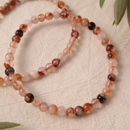 red fire quartz natural healing crystal bracelet