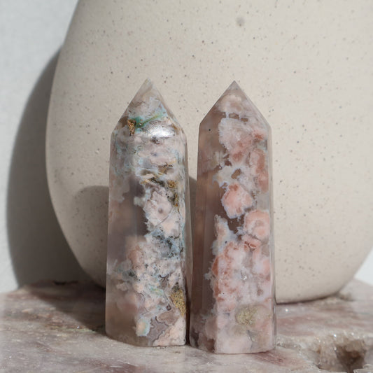 flower agate generator with soft tones natural crystal