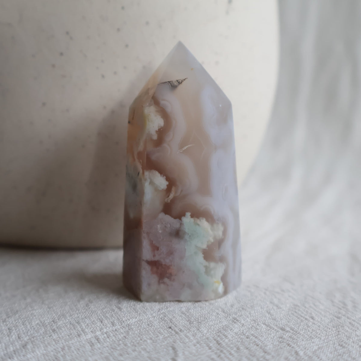 natural flower agate generator crystal