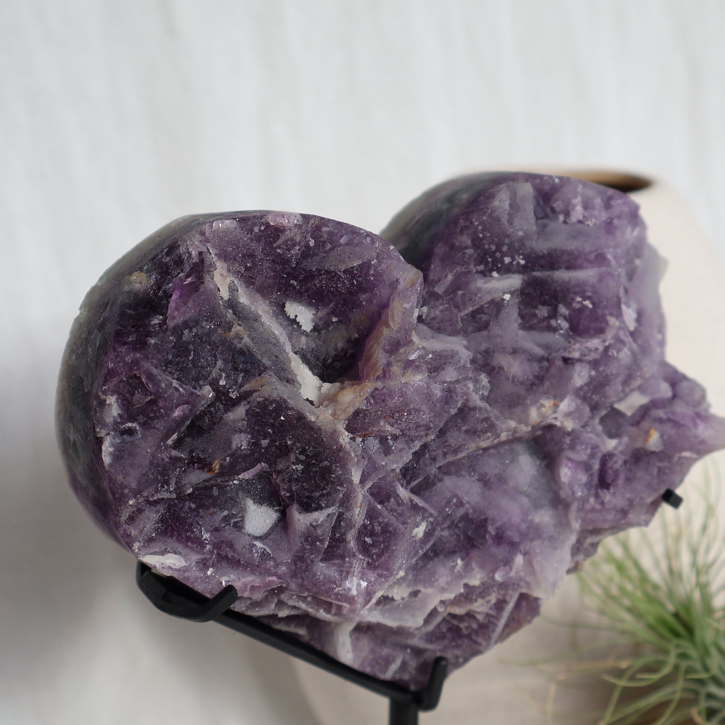 Fluorite | Raw Heart with Stand - XL (A)