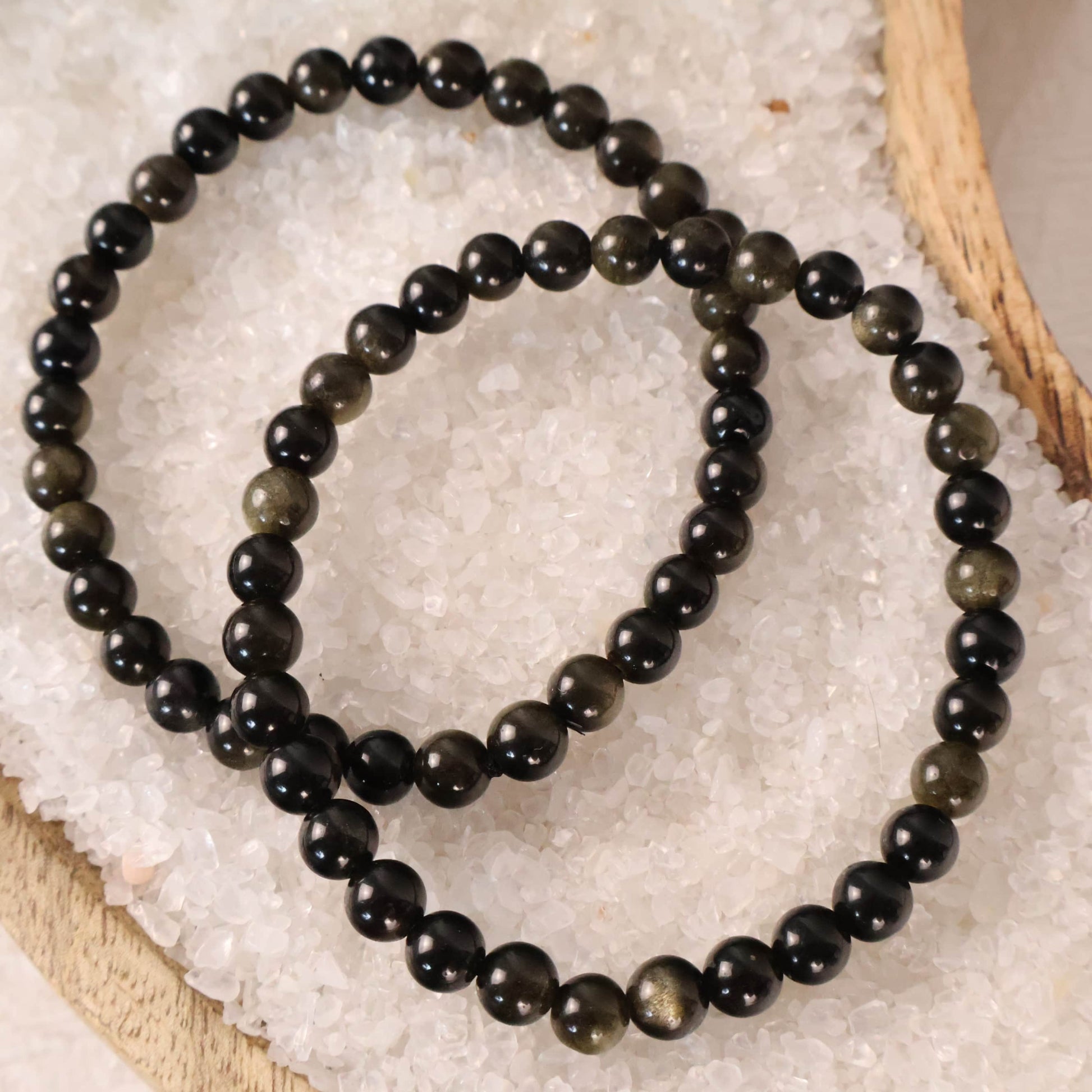 golden obsidian natural healing crystal bracelet