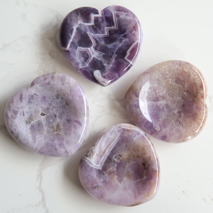 heart shaped crystal worry stone dream amethyst stonewild australia
