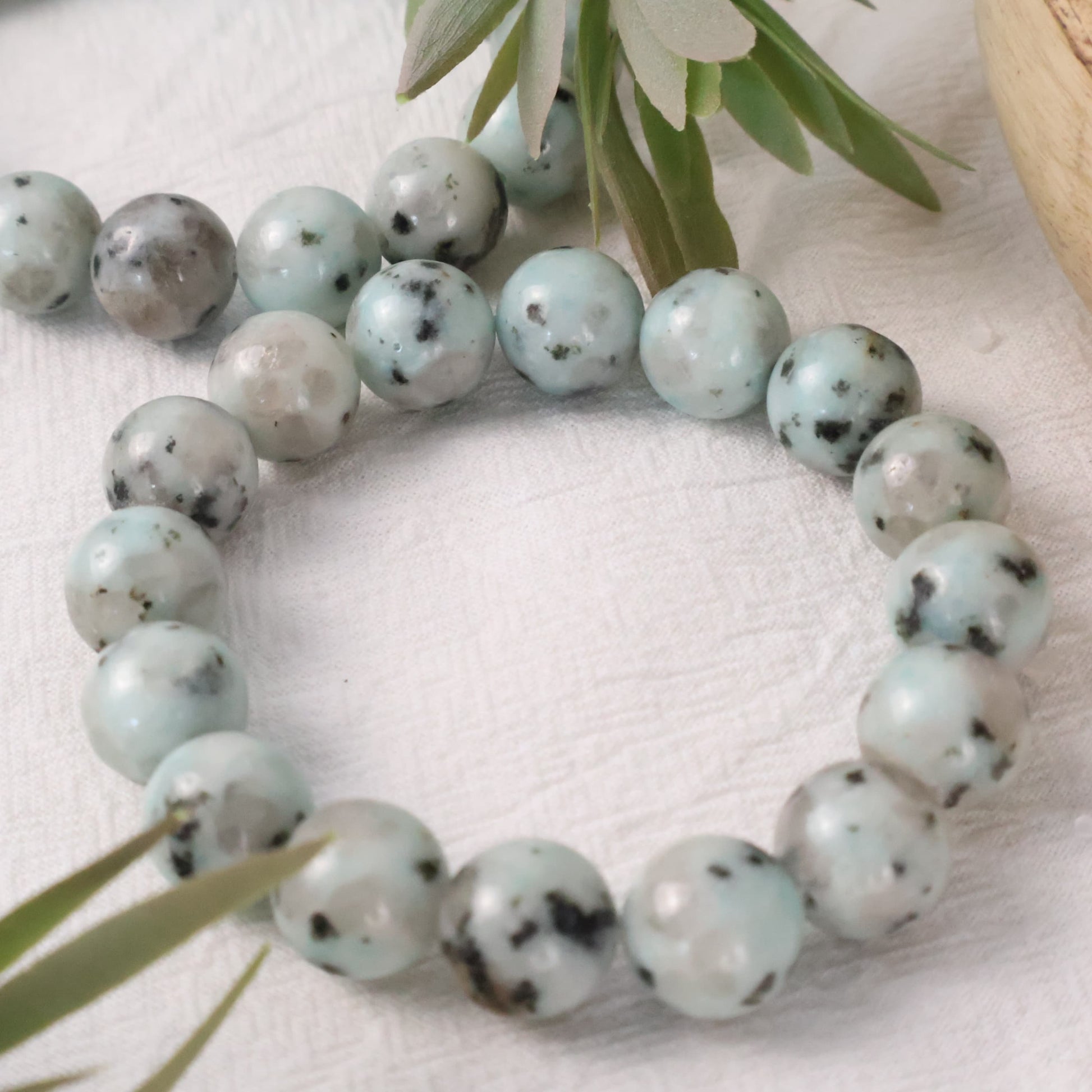 Kiwi Jasper Bracelet Natural Healing Crystal 