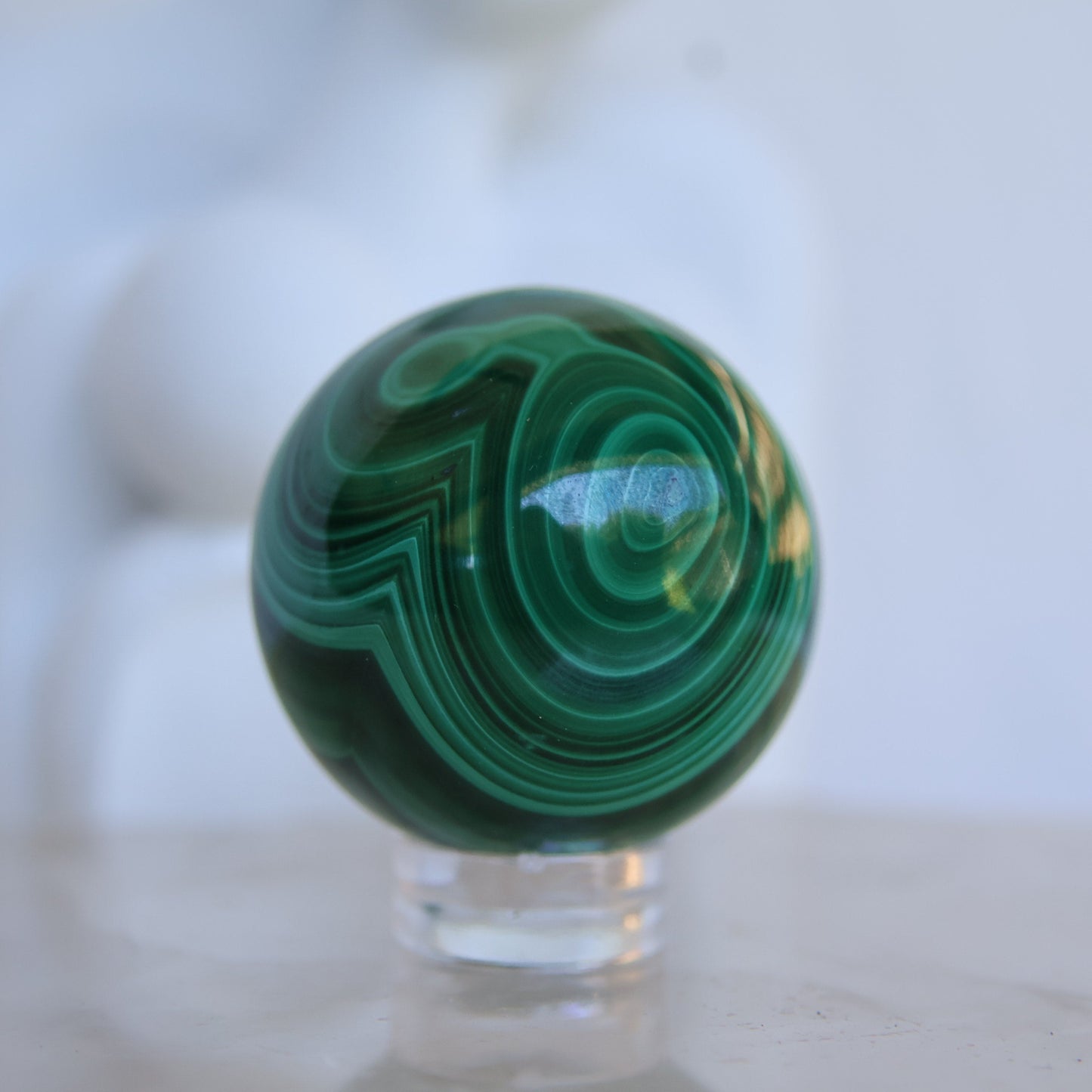 natural malachite sphere crystal