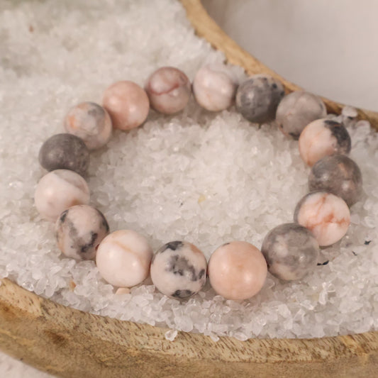Pink Agate Bracelet Healing Natural Crystal 