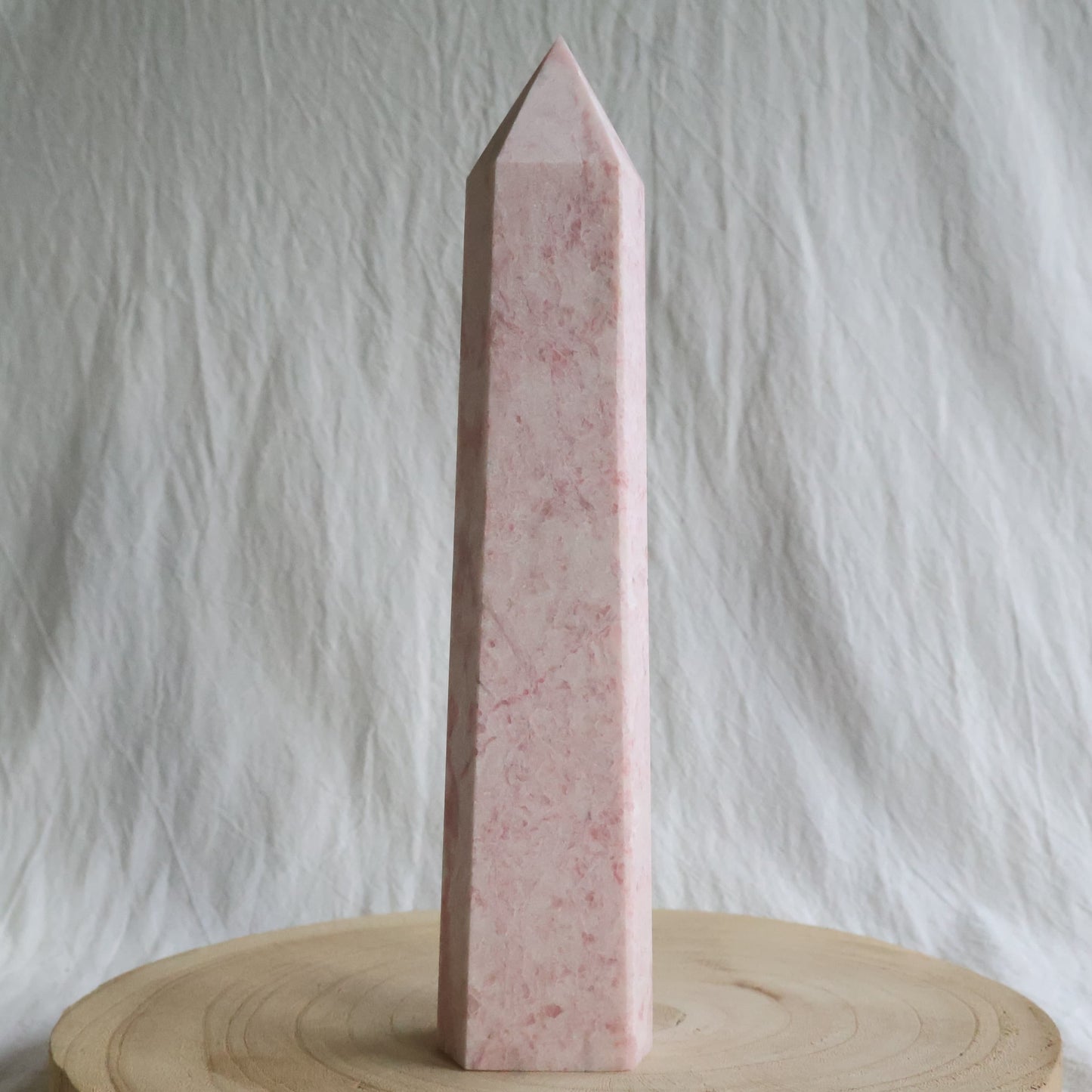 XL natural pink opal towers