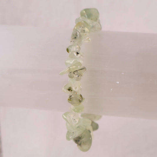 prehnite chip bracelet natural healing crystal