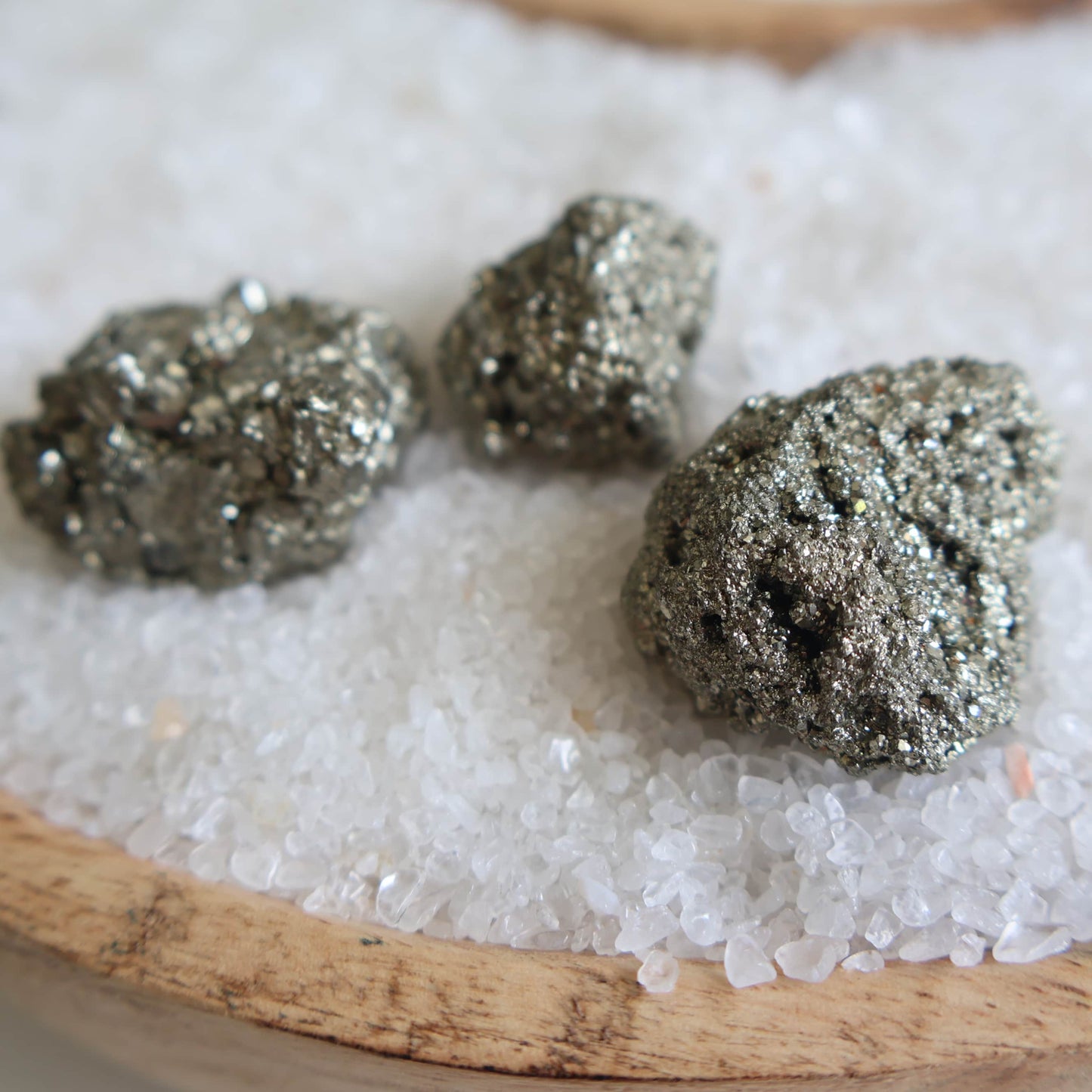 small pyrite rough chunks natural metallic crystal gold tone raw stone cluster