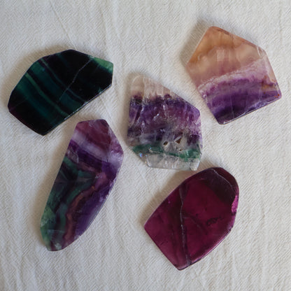 Rainbow Fluorite | Slice - Medium