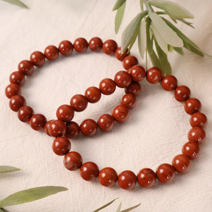 Red Jasper Bracelet Natural Healing Crystal 