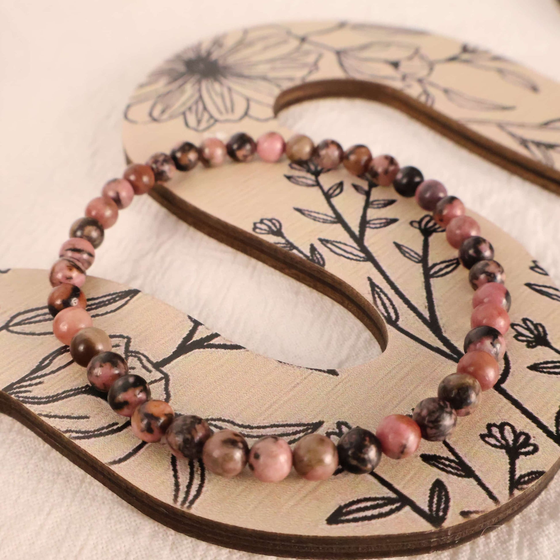 rhodonite bracelet natural crystal healing