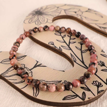 rhodonite bracelet natural crystal healing