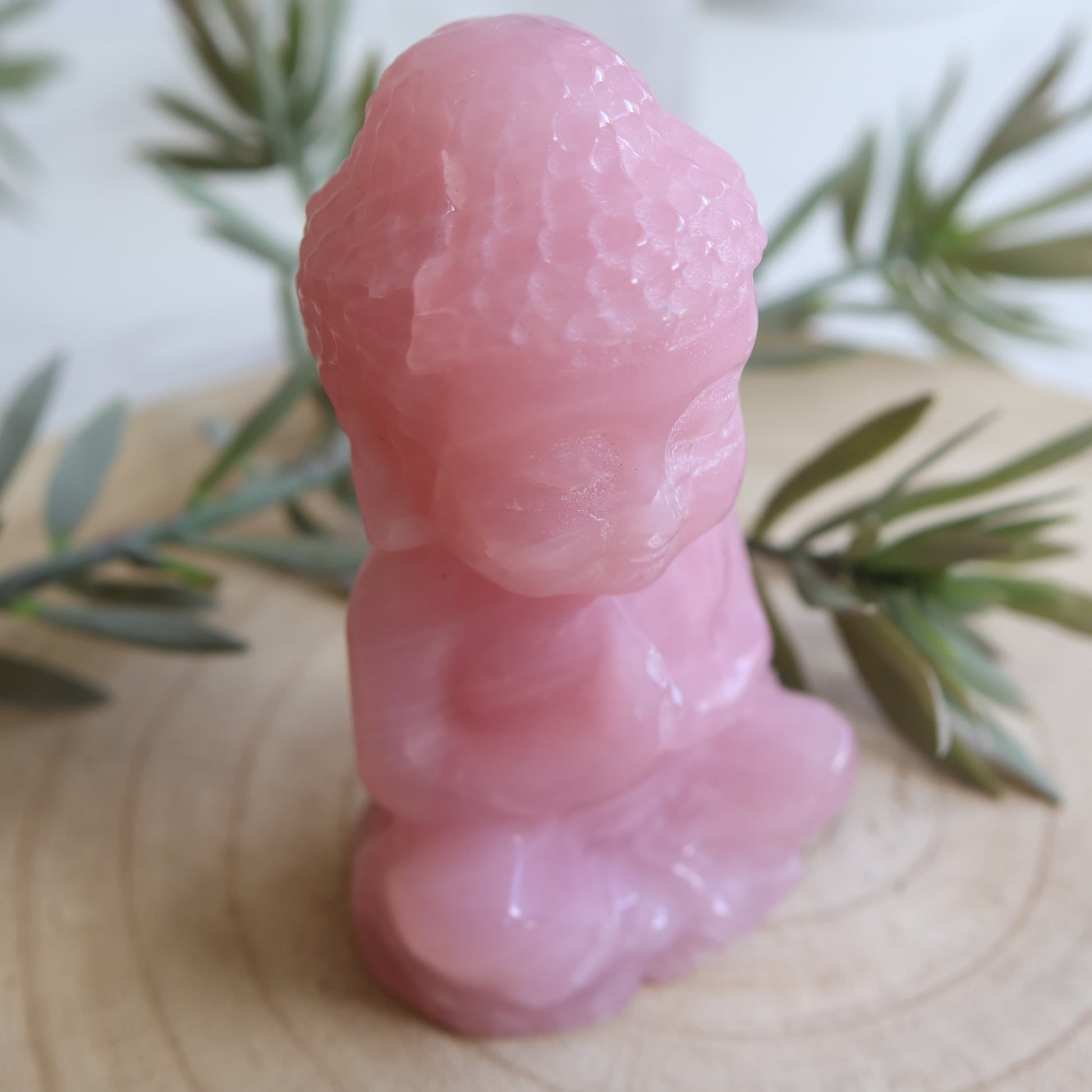 rose quartz baby buddha carving 10cm 283g stonewild australia