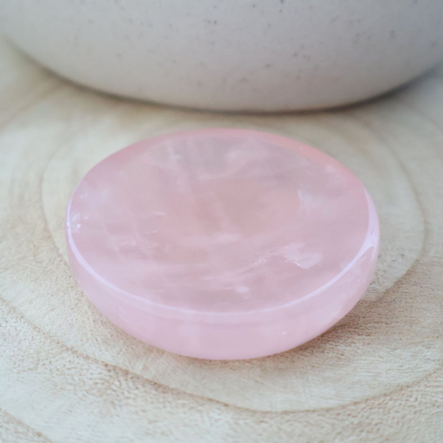 Rose Quartz | Bowl / Sphere Stand - Small