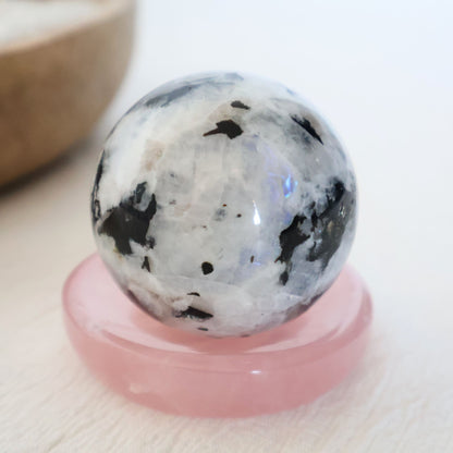Rose Quartz | Bowl / Sphere Stand - Small