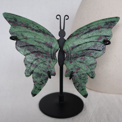 Ruby in Zoisite | Butterfly Wings on Stand