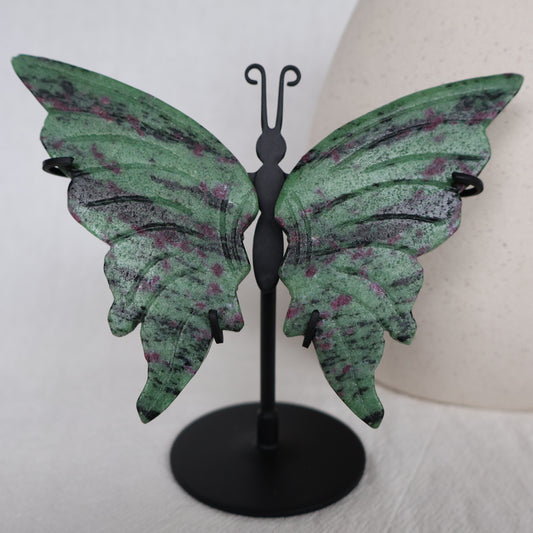 Ruby in Zoisite | Butterfly Wings on Stand