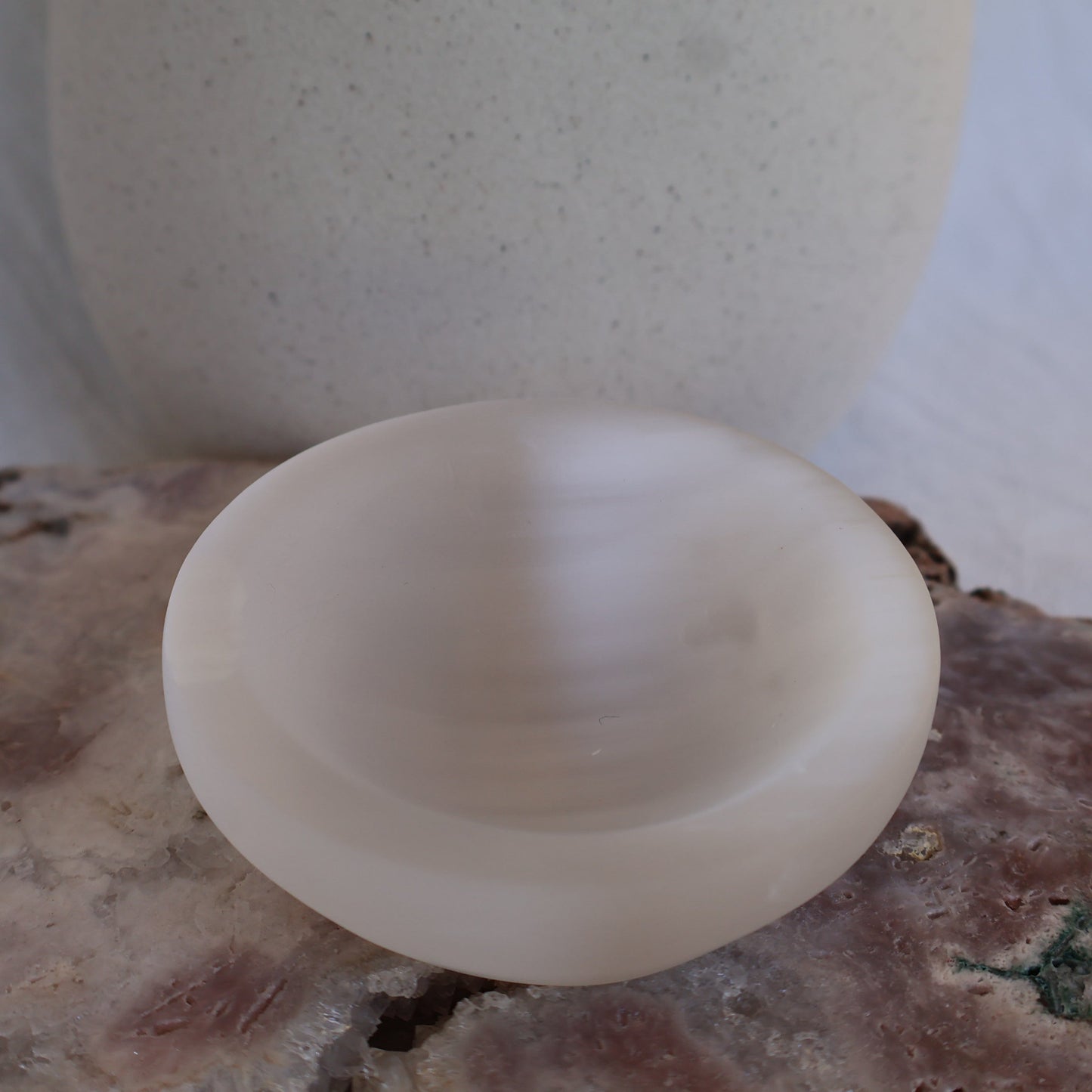 crystal charging cleansing satin spar 7cm bowl