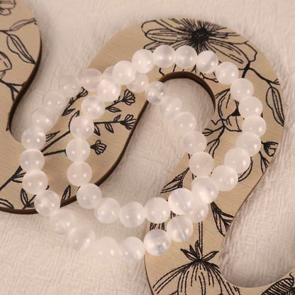 Selenite Satin Spar Bracelet Natural Healing Crystal 