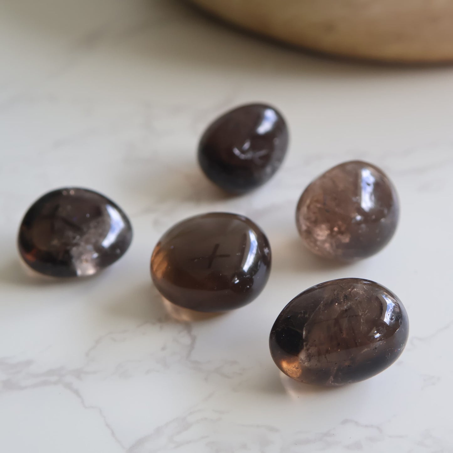 natural smoky quartz tumble stone