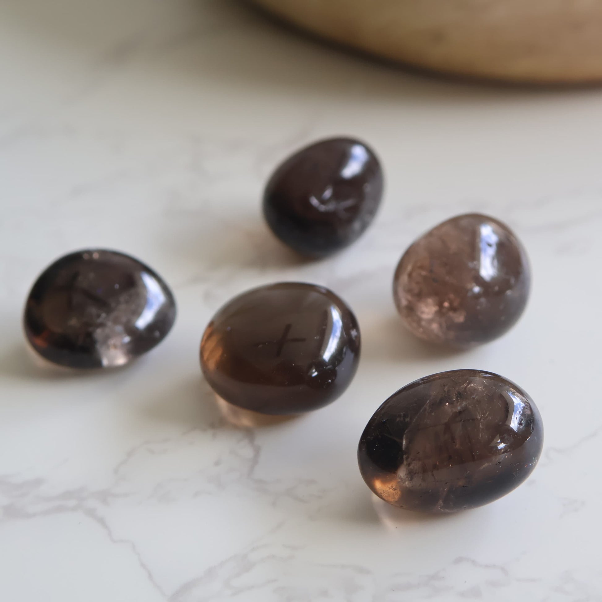 natural smoky quartz tumble stone