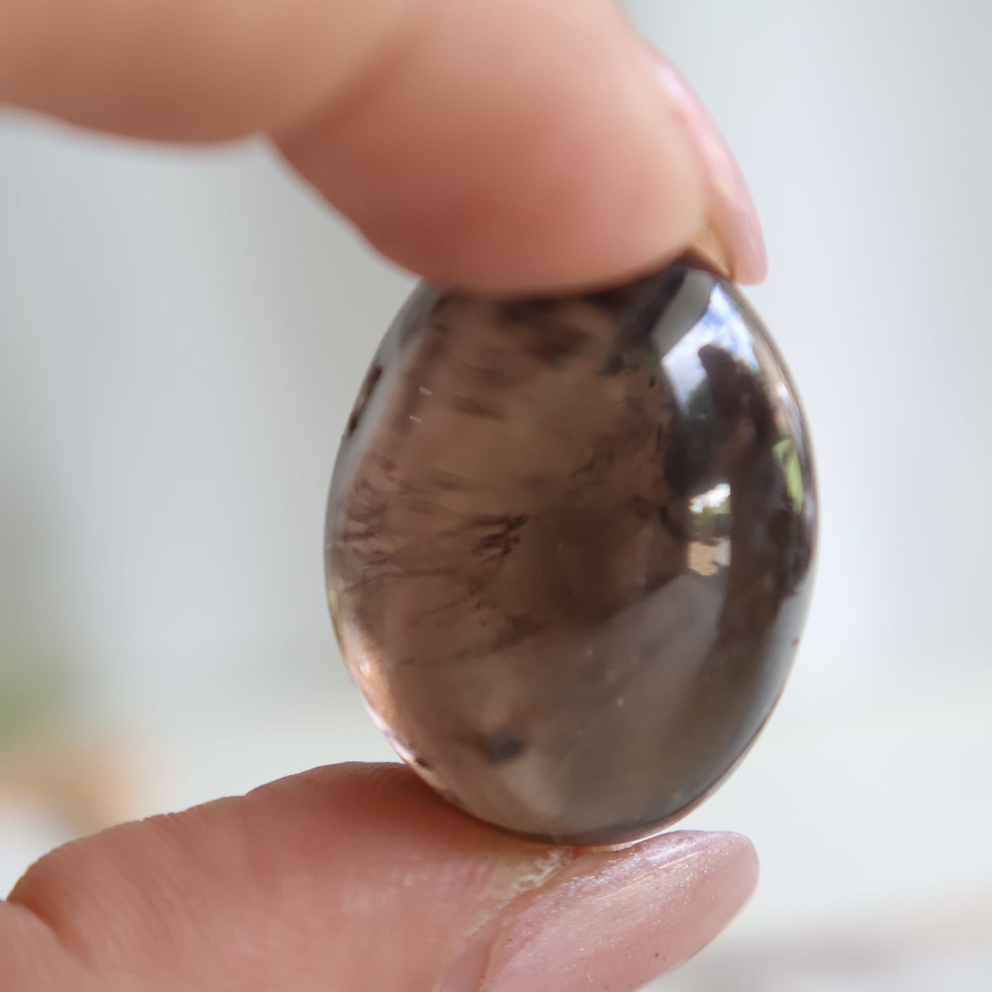 dark smoky quartz tumble stone