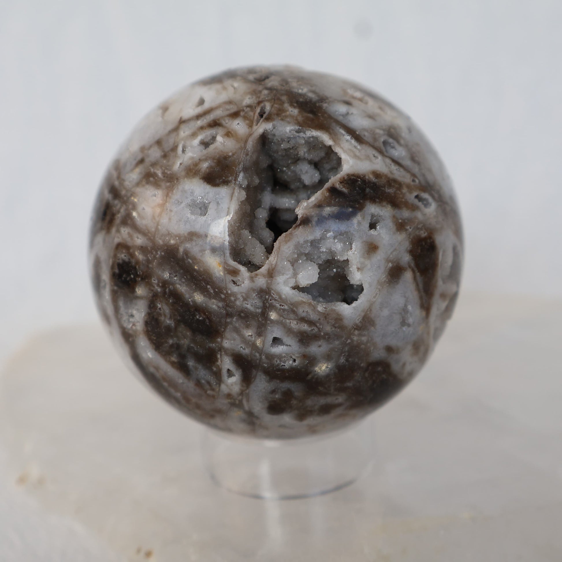 Sphalerite crystal sphere with natural druzy and sparkle – Stonewild