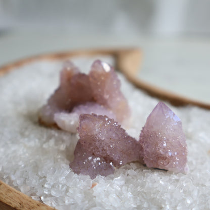 Spirit Quartz cluster small cactus quartz crystal natural formation sparkling druzy texture