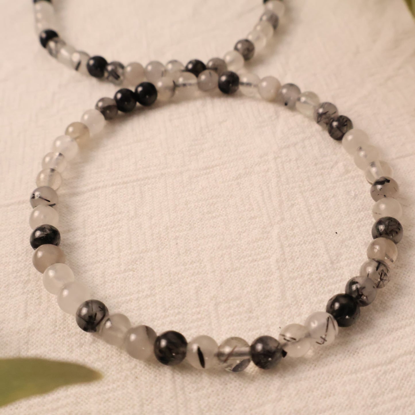 tourmanilated quartz natural crystal healing bracelet