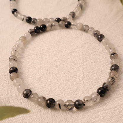 tourmanilated quartz natural crystal healing bracelet