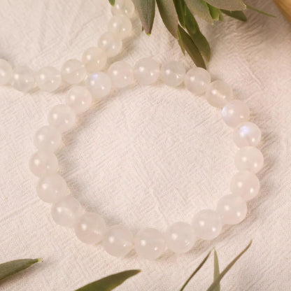 White Moonstone Bracelet Natural Healing Crystal 
