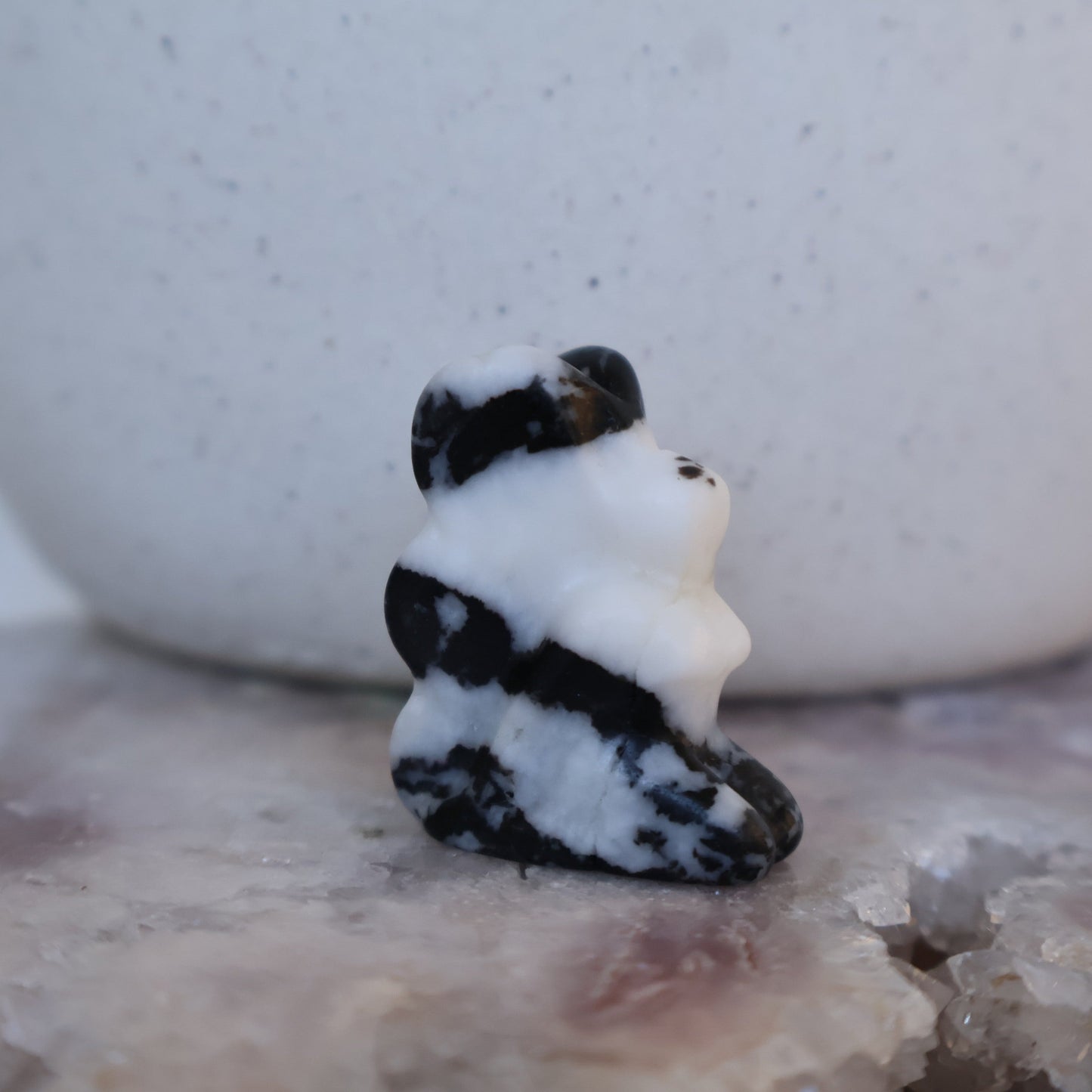 zebra jasper mini fairy carving natural crystal